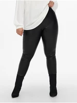 Women's black faux leather leggings ONLY CARMAKOMA Hanna - Women