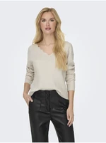 Women's cream sweater ONLY Gabriel - Women