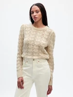 Beige women's sweater with a blend of GAP wool