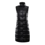 Women's black quilted long vest ALPINE PRO Urefa