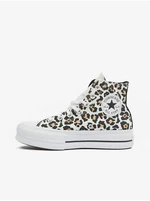 White Women Patterned Ankle Sneakers Converse Chuck Taylor All St - Ladies