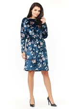 Awama Woman's Dress A201 Navy Blue