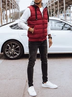 Men's Burgundy Quilted Dstreet Vest