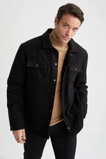 DEFACTO Slim Fit Polo Neck Lined Coat