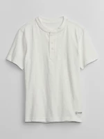 White children's T-shirt with GAP buttons