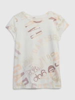 Beige Girls' Patterned T-Shirt GAP