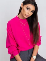 Basic fuchsia cotton sweatshirt