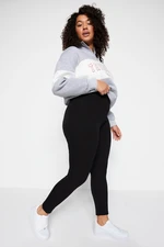 Trendyol Curve Black Knitted Fleece Leggings