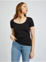 Black women's basic T-shirt ORSAY - Women