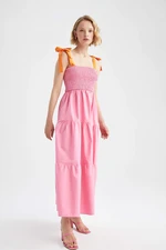 DEFACTO Sleeveless Maxi Short Sleeve Woven Dress