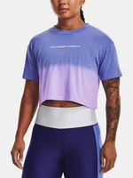 Under Armour Tričko UA DIP DYE CROP SS-BLU - Dámské