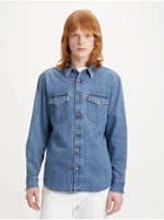Levi&#39;s Modrá pánská džínová košile Levi's® Western - Pánské