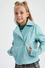 DEFACTO Girl Waterproof Faux Leather Jacket