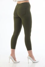 BİKELİFE Khaki Plus Size High Waist Lycra Gabardine Leggings Pants