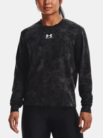 Under Armour T-Shirt Rival Terry Print Crew-BLK - Women