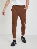 Brown Men's Sweatpants with Pockets Tom Tailor Denim - Men