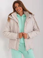 Light beige winter jacket with cuffs SUBLEVEL