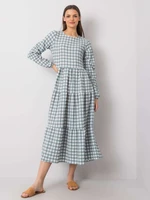 Mint Checkered Dress Pasadena RUE PARIS