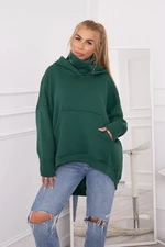 Oversize insulated sweatshirt dark green