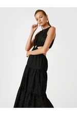 Koton Rachel Araz X - Embroidered Long Dress With Window Detail