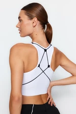 Trendyol White Support/Shaping Elastic Detail Sports Bra