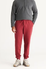 AC&Co / Altınyıldız Classics Men's Claret Red Standard Fit Normal Cut Comfortable Cotton Sweatpants with Side Pockets.