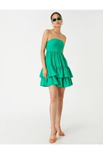 Koton Strapless Tiered Mini Dress