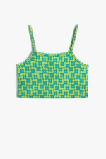 Koton Girls' Green Patterned Singlet