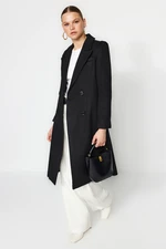 Trendyol Limited Edition Black Wool Cachet Coat