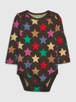 Dark brown children's patterned bodysuit GAP