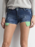 Women's blue denim shorts