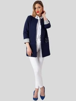 PERSO Woman's Coat BLE910000F Navy Blue