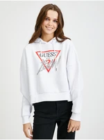 White Women's Oversize Hoodie Guess - Women