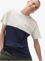 Cream-blue men's T-shirt VANS Colorblock - Men