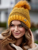 Winter cap made of honey herringbone