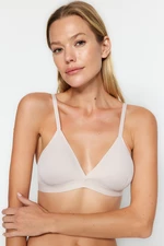 Trendyol Mink Polyamide Triangle Capless Bralette Bra