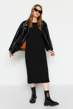 Trendyol Black Plain Sweater Dress