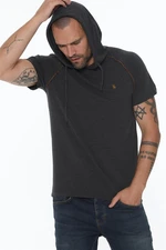 T8570 DEWBERRY HOODED MEN'S T-SHIRT-ANTHRACITE