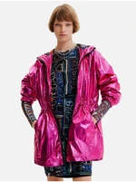 Dark pink women's metallic parka Desigual Ontario - Women