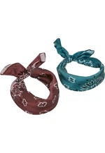 Satin Scarf 2-Pack Cherry/Green