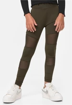 Darkolive Girls' Tech Mesh Leggings