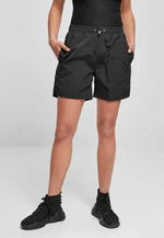 Women's Crinkle Nylon Shorts in Black