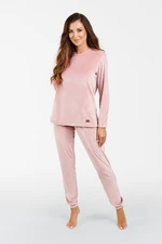 Women's Akara set, long sleeves, long trousers - powder pink