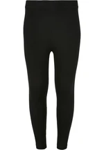 High-waisted jersey leggings for girls - black