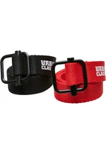 Industrial Canvas Belt Kids 2-Pack Black/Red