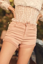 Pink push up denim shorts