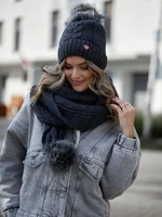 Graphite winter set with scarf