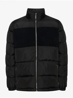 Black Quilted Jacket Blend - Men