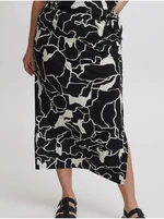 Black and white patterned midi skirt Fransa - Ladies