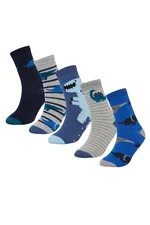 DEFACTO Baby Boy Non-Slip Sole 5-Pack Cotton Long Socks